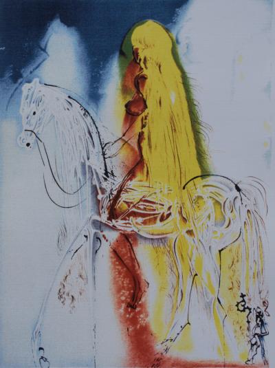 Salvador DALI (d’après) : Lady Godiva, Lithographie signée, 500ex 2