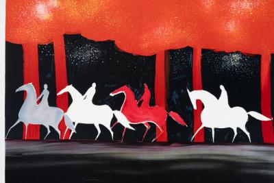 Serge LASSUS : Promenade en été, Lithographie originale signée 2