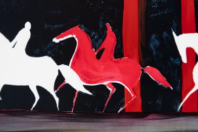 Serge LASSUS : Promenade en été, Lithographie originale signée 2