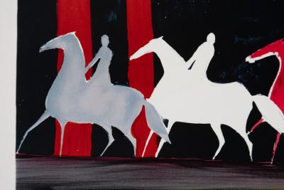 Serge LASSUS : Promenade en été, Lithographie originale signée 2