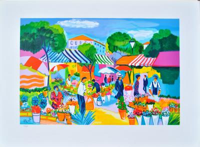 Jean-Claude PICOT : Marché Provençal, LITHOGRAPHIE originale signée, 250ex 2