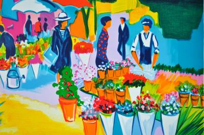 Jean-Claude PICOT : Marché Provençal, LITHOGRAPHIE originale signée, 250ex 2