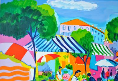 Jean-Claude PICOT : Marché Provençal, LITHOGRAPHIE originale signée, 250ex 2