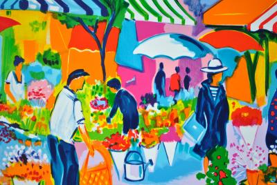 Jean-Claude PICOT : Marché Provençal, LITHOGRAPHIE originale signée, 250ex 2