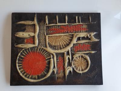 Sylvia Watmough - Troika Style 1970-  techniques mixtes sur panneau 2