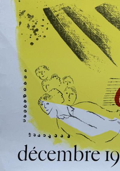 Marc CHAGALL - Le fond jaune, 1969 - Lithographie originale 2