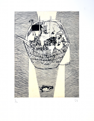 Olivier MOREL - l’Arche de Noé, gravure originale 2