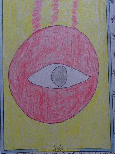 Frédéric Bruly Bouabré - Drawing, 1987 - Ink and colour pencils 2
