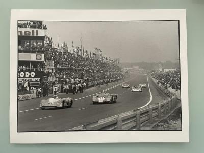 Jacques Violet - Passages des bolides 24h du Mans 1970 - Tirage argentique 2