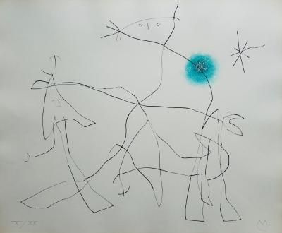 Joan MIRO - Flux de l’aimant, 1964 - Pointe-sèche et aquatinte originale signée au crayon 2