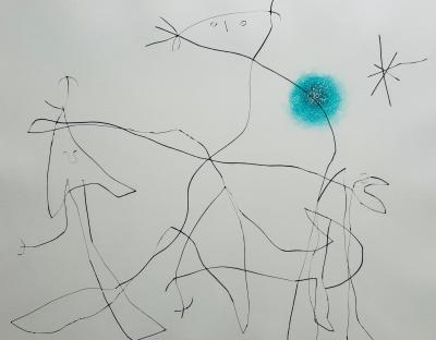 Joan MIRO - Flux de l’aimant, 1964 - Pointe-sèche et aquatinte originale signée au crayon 2
