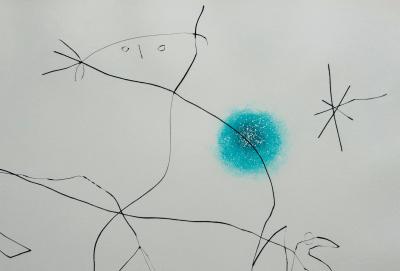 Joan MIRO - Flux de l’aimant, 1964 - Pointe-sèche et aquatinte originale signée au crayon 2