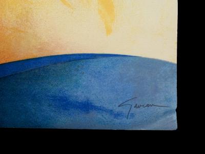 Claude GAVEAU- Bouquet vase bleu, 2004 lithographie 2