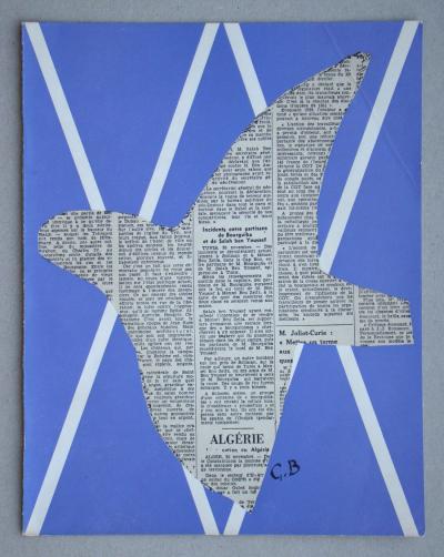 Georges BRAQUE (after) - Papier collé, 1956 - Serigraphy monogrammed 2