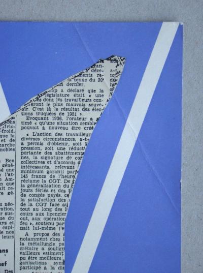 Georges BRAQUE (after) - Papier collé, 1956 - Serigraphy monogrammed 2