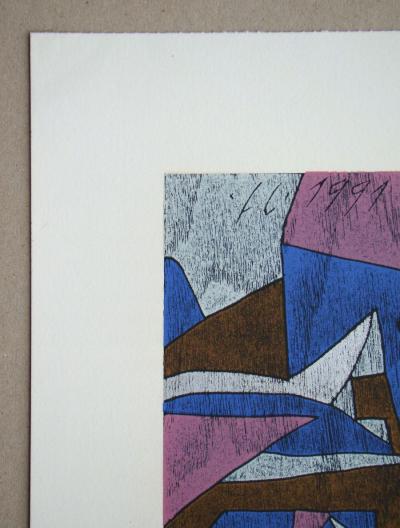 Franz EGGENSCHWILER - Offene Welt, 1996 - Gravure sur bois originale signée à la main 2