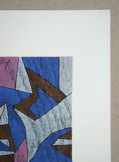 Franz EGGENSCHWILER - Offene Welt, 1996 - Gravure sur bois originale signée à la main 2