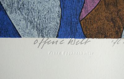 Franz EGGENSCHWILER - Offene Welt, 1996 - Gravure sur bois originale signée à la main 2