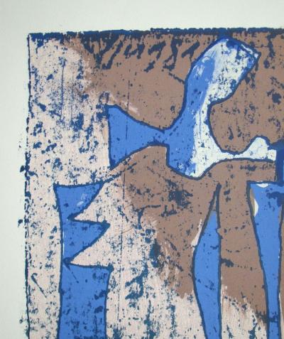 Franz EGGENSCHWILER - Engel, 1988 - Gravure sur bois originale signée à la main 2