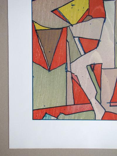 Franz EGGENSCHWILER - Baummann, 1993 - Original woodcut monogrammed 2