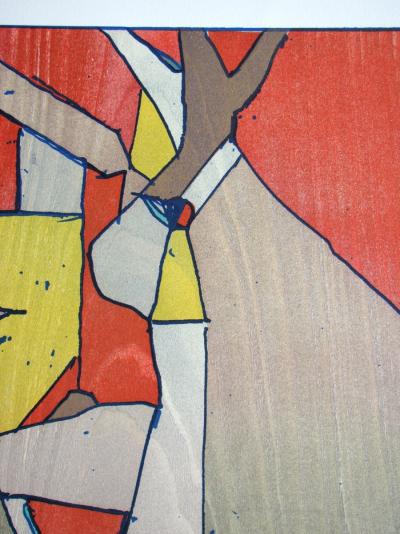 Franz EGGENSCHWILER - Baummann, 1993 - Original woodcut monogrammed 2