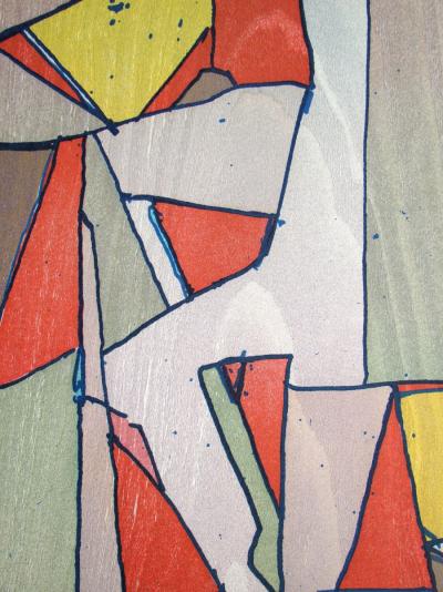Franz EGGENSCHWILER - Baummann, 1993 - Original woodcut monogrammed 2