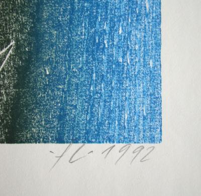 Franz EGGENSCHWILER - Vogelfrau, 1992 - Gravure sur bois originale signée à la main 2