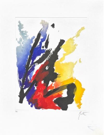 Jean Miotte -  Flamboyance -  Gravure originale signée et numérotée au crayon 2