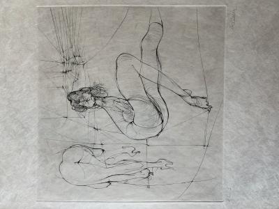 Hans BELLMER - Filles dans la rue, 1971 - Gravure signée au crayon sur papier Japon 2