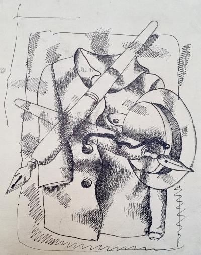 Fernand Léger - Nature morte au chapeau et à la chemise, vers 1932 - Dessin 2