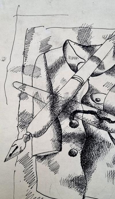 Fernand Léger - Nature morte au chapeau et à la chemise, vers 1932 - Dessin 2