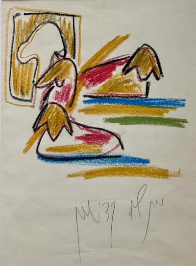 Kadishman - Sans titre - 2005 - Pastel sur papier - Signé 2
