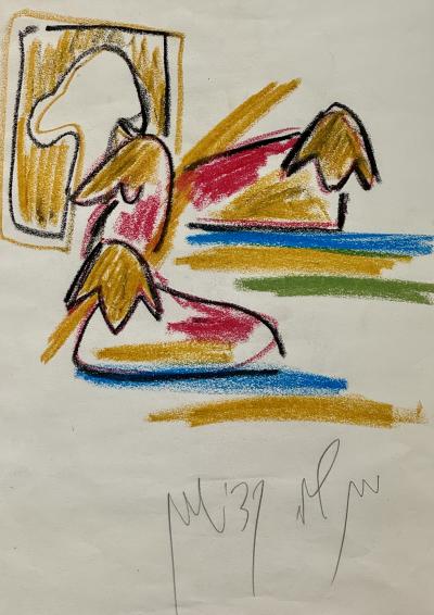 Kadishman - Sans titre - 2005 - Pastel sur papier - Signé 2