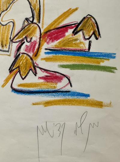 Kadishman - Sans titre - 2005 - Pastel sur papier - Signé 2