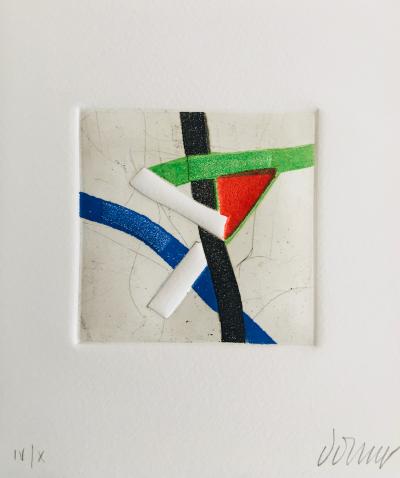 Bertrand DORNY - Other Lands, 1985 - Original embossed etching, signed in pencil 2