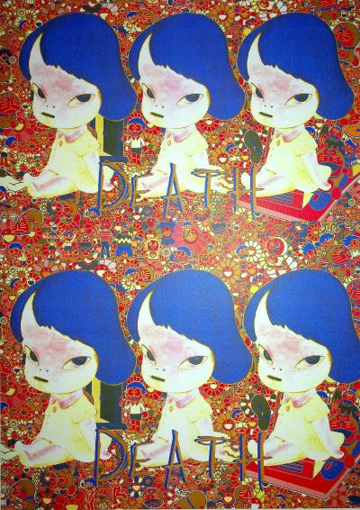 Death NYC : Nara with blue hair, 2020  - Sérigraphie originale signée 2