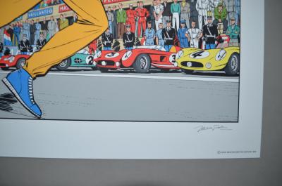 Jean Graton - Le grand défi - Lithographie 2