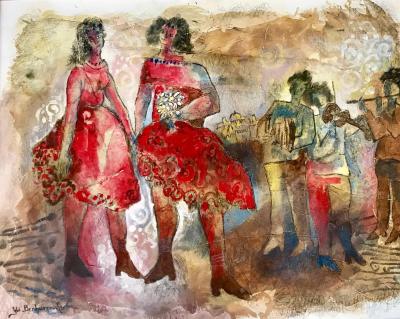 Yoel Benharrouche - 2005 - Ballade pour la joie de vivre - Huile sur toile - Signée 2