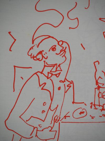 Jean COCTEAU : Diner galant au Champagne, Lithographie originale signée 2