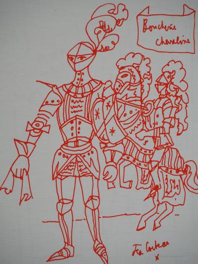 Jean COCTEAU : Chevalier du goût, Lithographie originale signée 2