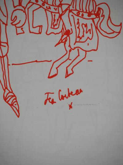 Jean COCTEAU : Chevalier du goût, Lithographie originale signée 2