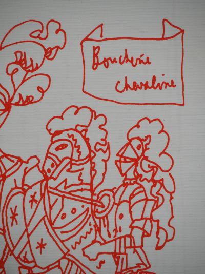 Jean COCTEAU : Chevalier du goût, Lithographie originale signée 2