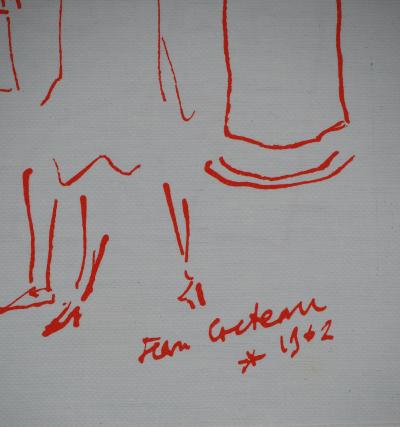 Jean COCTEAU : Paris, Diner au Grand Véfour, Lithographie originale signée 2