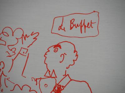 Jean COCTEAU : Le Buffet Gourmand, Lithographie originale signée 2
