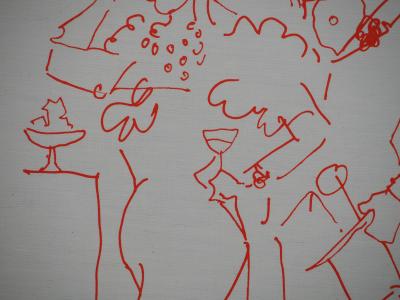 Jean COCTEAU : Le Buffet Gourmand, Lithographie originale signée 2