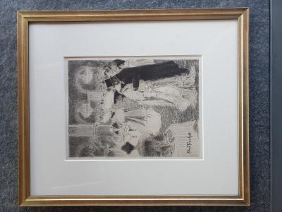 Louis ABEL-TRUCHET - Le café de Paris 1904 - Gravure Estampe 2