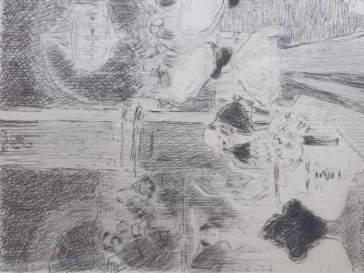 Louis ABEL-TRUCHET - Le café de Paris 1904 - Gravure Estampe 2