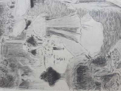 Louis ABEL-TRUCHET - Le café de Paris 1904 - Gravure Estampe 2