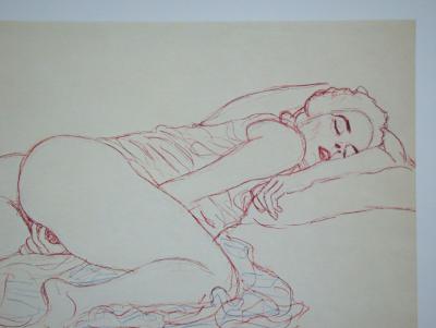 Gustav KLIMT (after), Erotic drawing, 1979 - Offset lithography signed 2