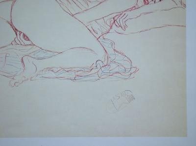 Gustav KLIMT (after), Erotic drawing, 1979 - Offset lithography signed 2